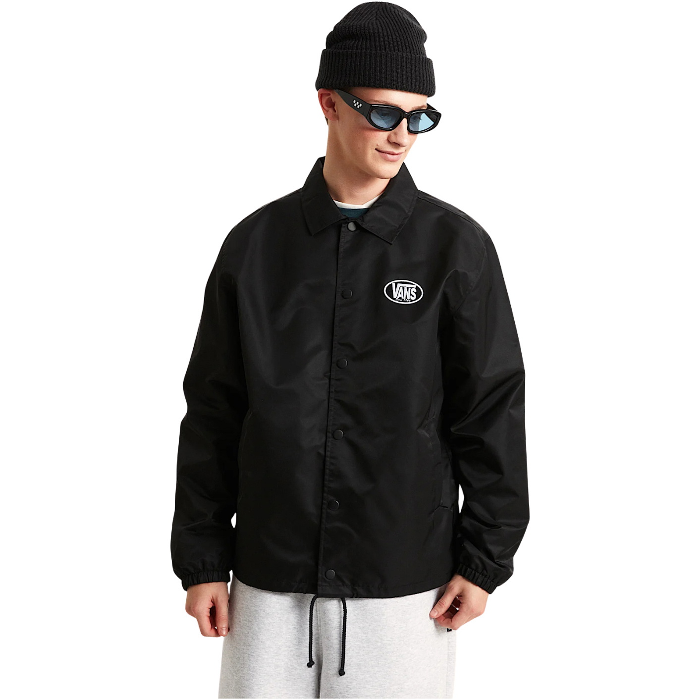 2026 Vans Mens Torrey Nylon Coach Jacket VN000TRE - Black